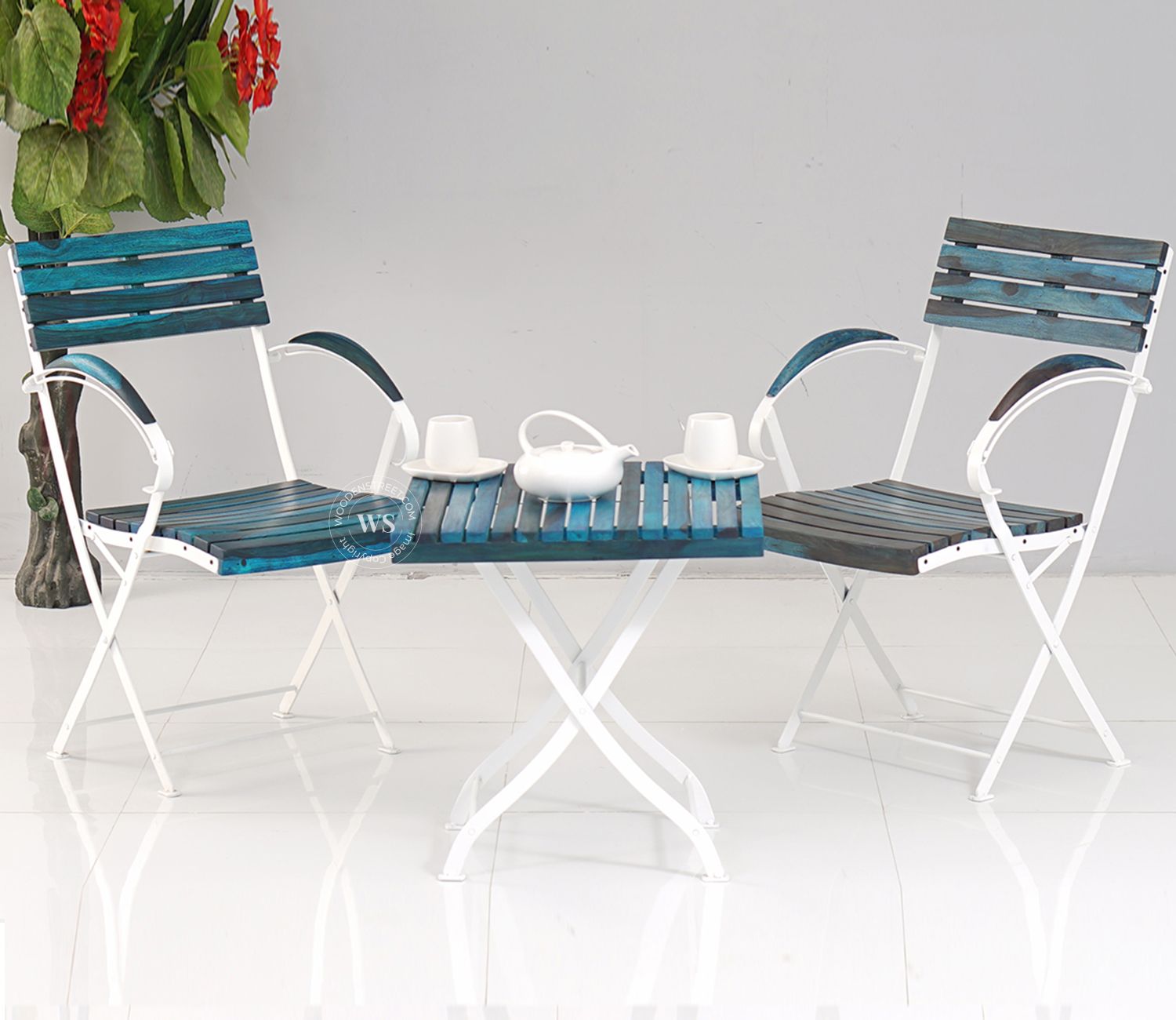 Flair Square Table and Chair Set (Blue)